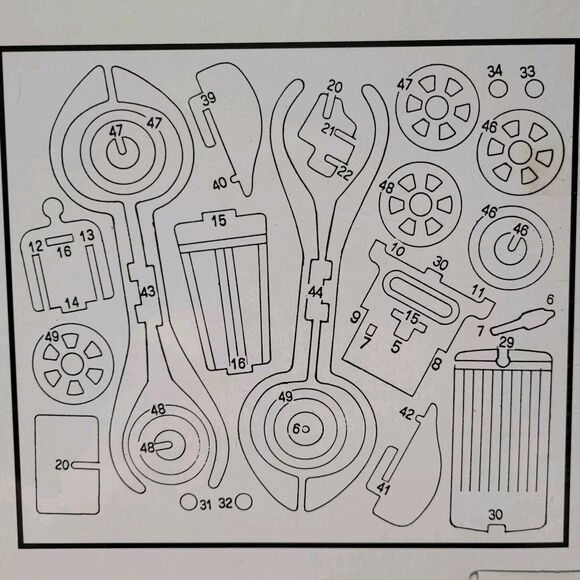 Antique Wooden Car Year 1945 Packard Twelve Kit #82811 NEW SEALED Wooden 3D Car. - Picture 4 of 5